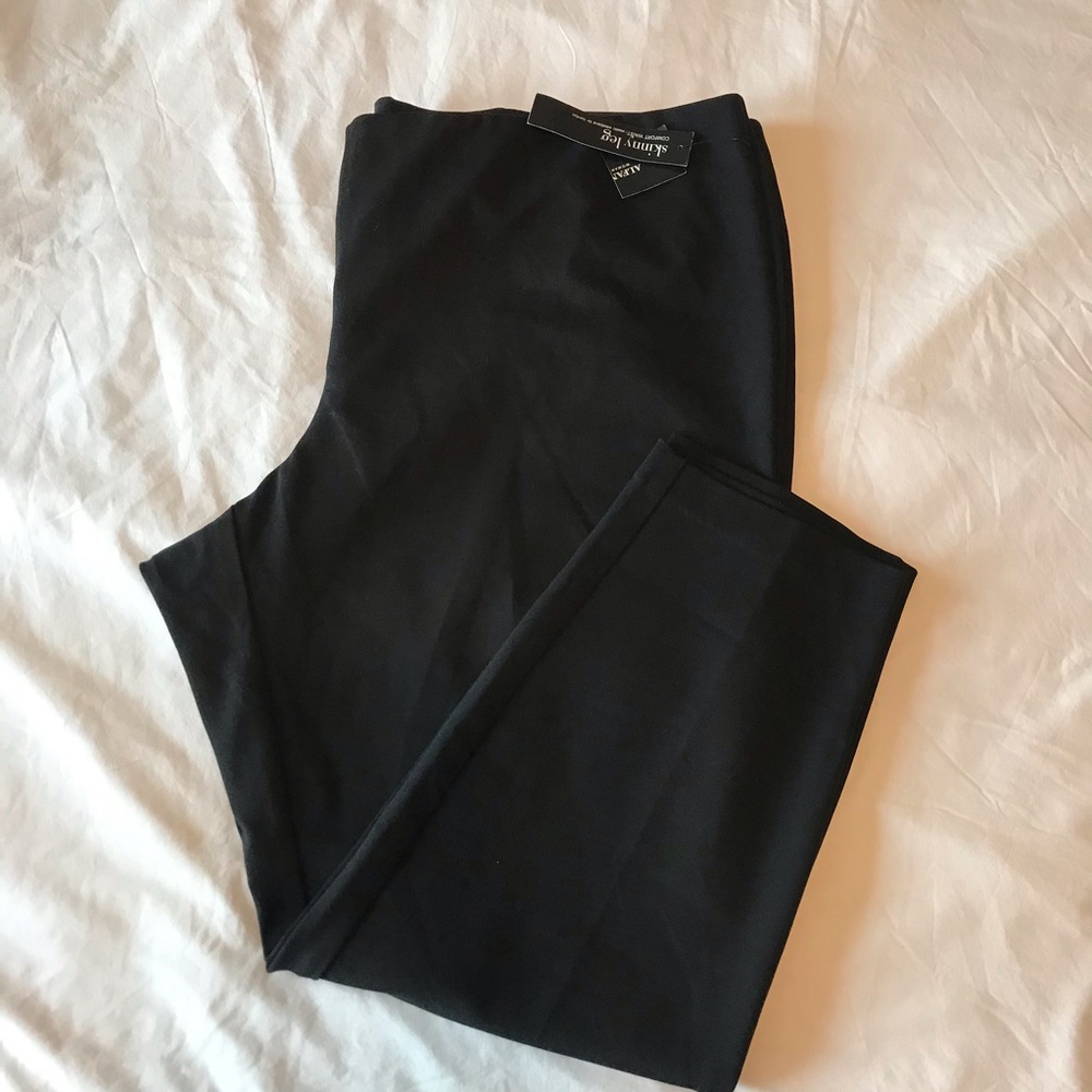 Alfani Deep Black Women's Skinny Leg Pants sz 24W
